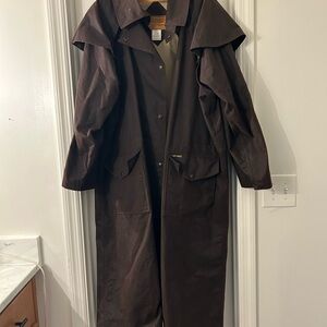 Vintage Men's Dark Brown Duster Trench Coat